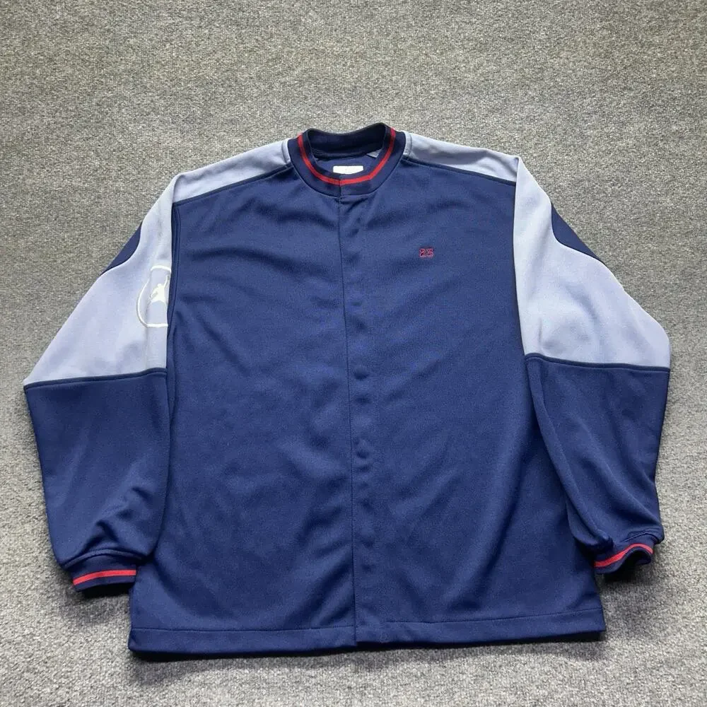 Vintage Air Jordan Silver Tag Mens Large Navy Blue Warm Up Track Jacket 90s